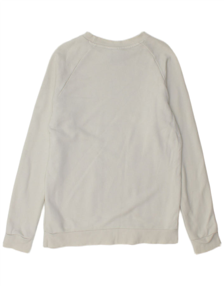 ADIDAS Hombre Sudadera Gráfica Jersey Pequeño Algodón Blanco