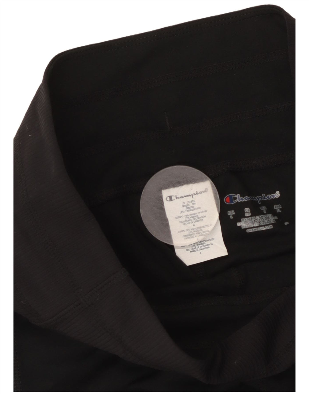 CHAMPION Leggings capri para mujer UK 44 Grande Poliéster negro