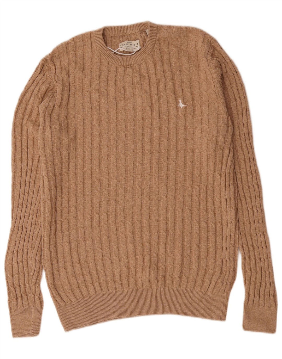 Jack Wills Jersey De Cuello Redondo Para Hombre Pequeño Algodón Beige