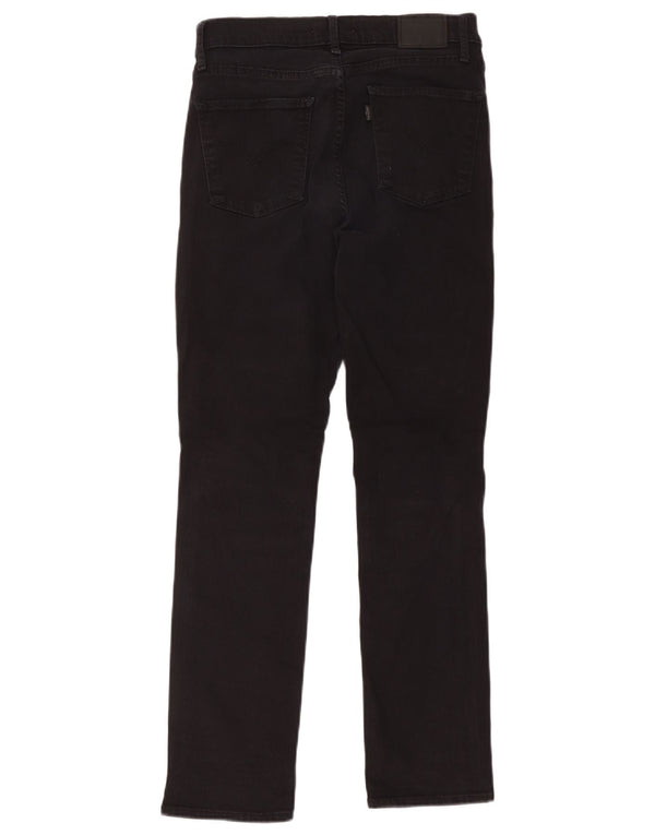 Levi's Womens 724 High Rise Super Skinny Jeans W30 L30 Black Cotton