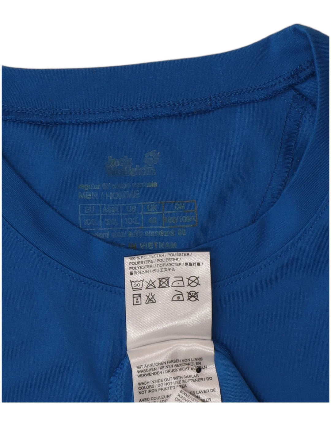 Jack Wolfskin Camiseta para hombre Top UK 46 2XL Azul Poliéster
