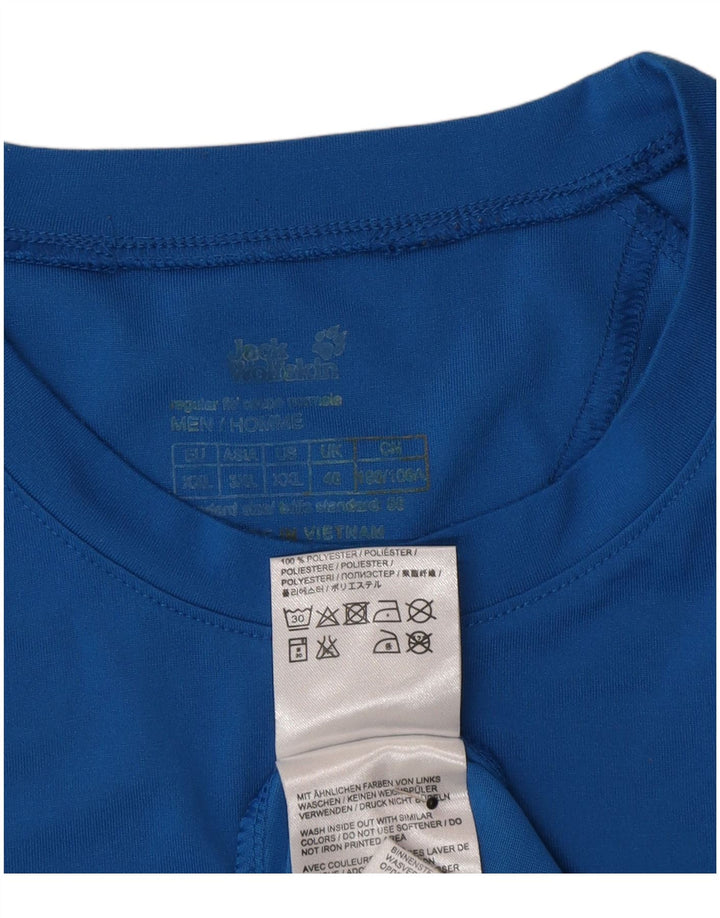 Jack Wolfskin Camiseta para hombre Top UK 46 2XL Azul Poliéster