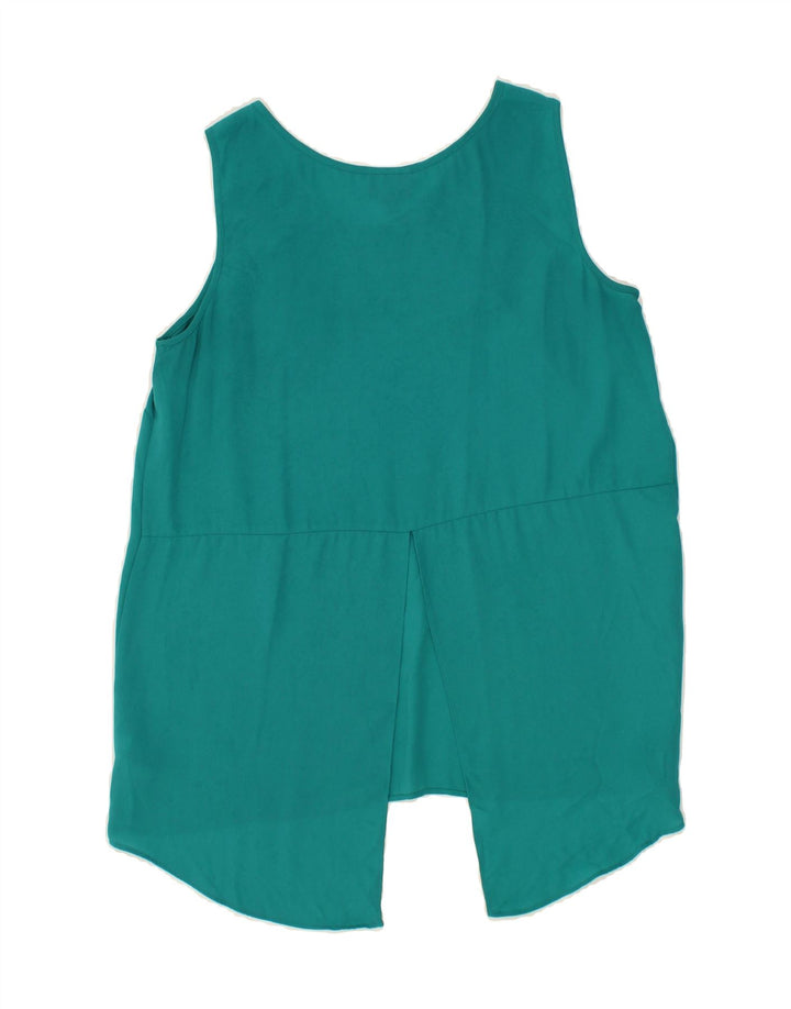 MOSSIMO Womens Sleeveless Blouse Top UK 14 Medium Turquoise Vintage Mossimo and Second-Hand Mossimo from Messina Hembry 