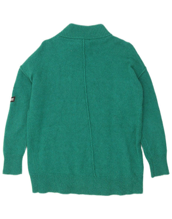 MINT VELVET Suéter extragrande con cuello de tortuga para mujer UK 10 Small Green