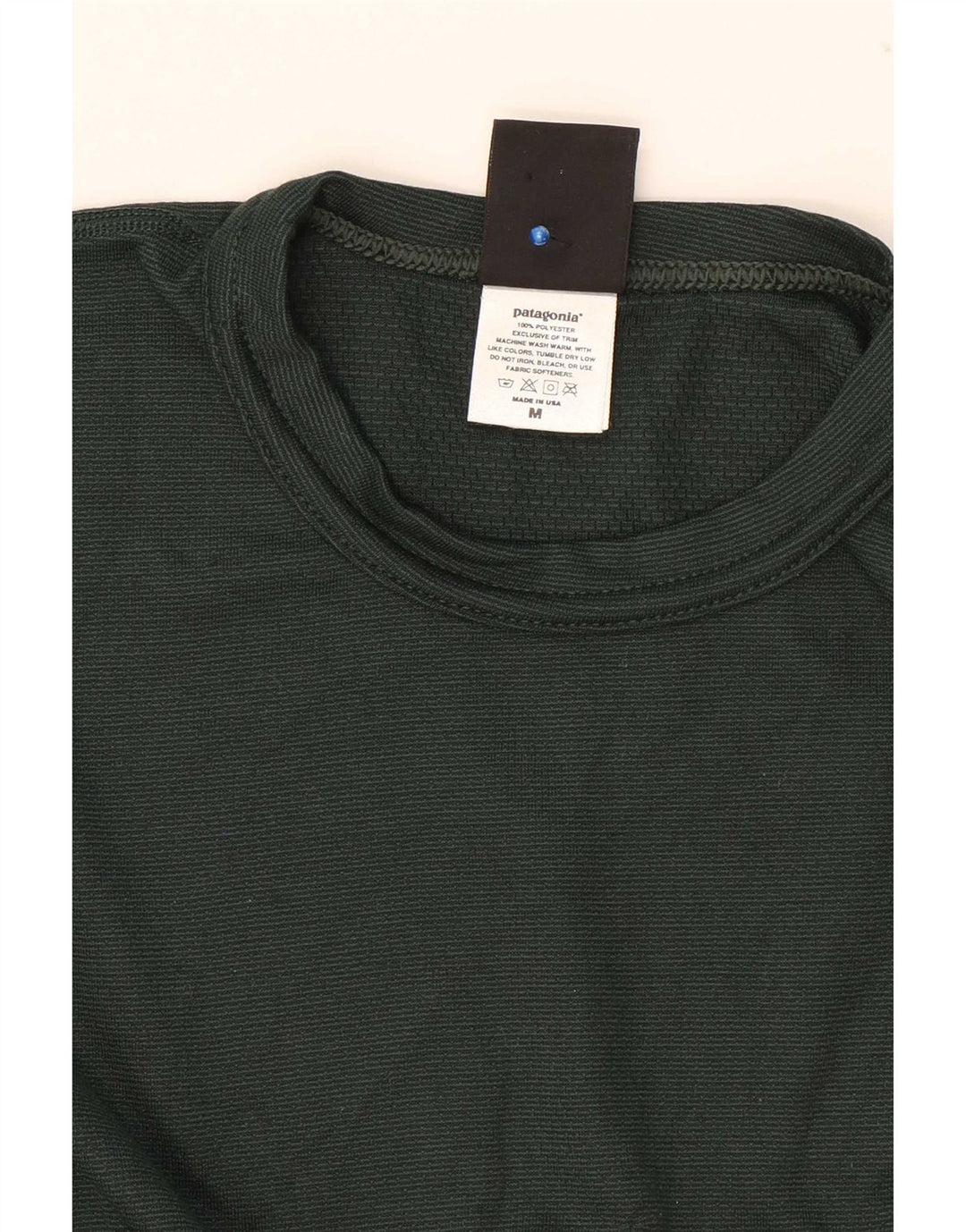 Camiseta Patagonia Hombre Manga Larga Poliéster Verde Medio