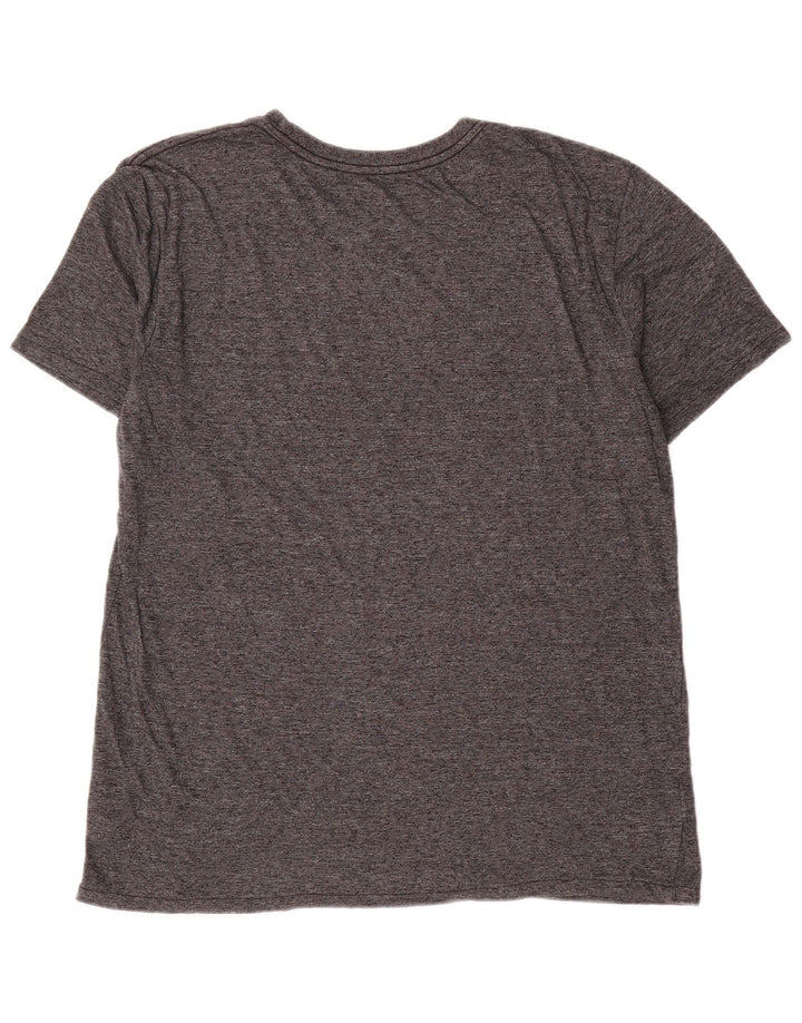 Hurley - Camiseta para hombre, talla grande, poliéster moteado gris