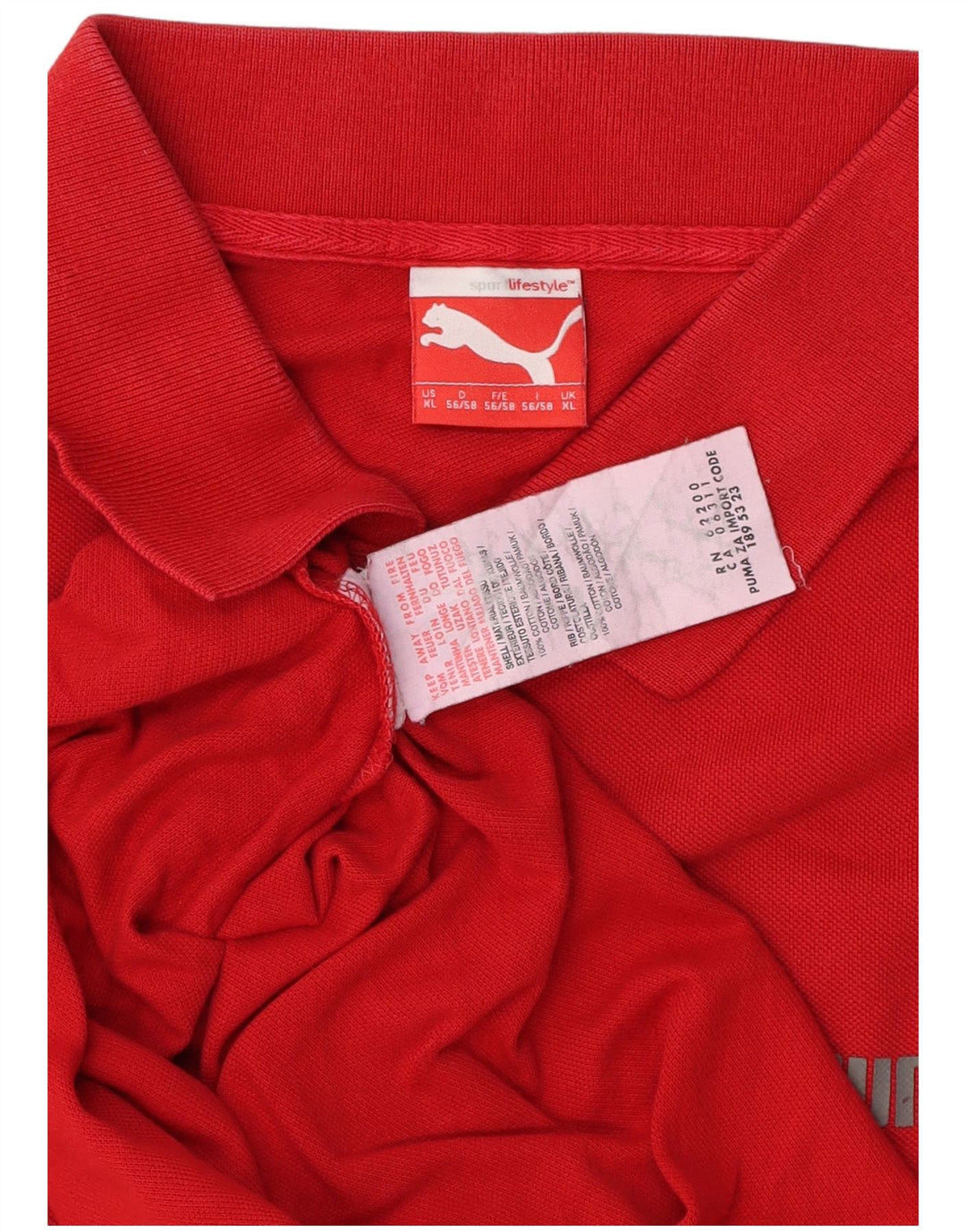 Polo Puma Hombre XL Algodón Rojo