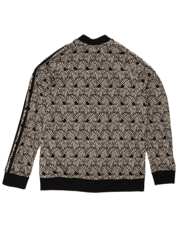 Adidas - Chaqueta de chándal gráfica para niña, 14-15 años, estampado animal negro