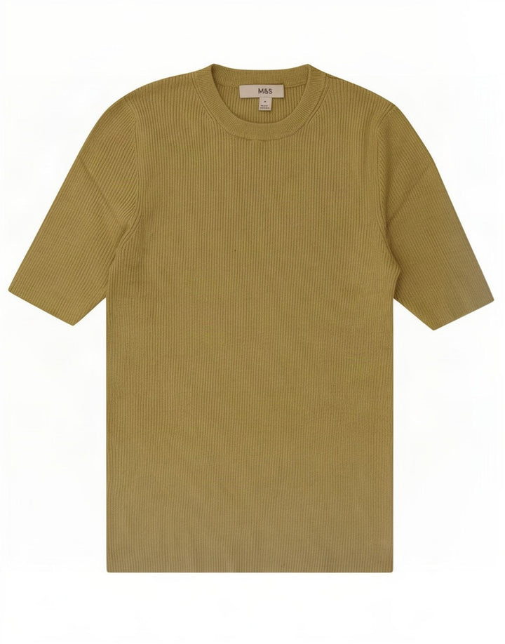 Marks & Spencer Top para mujer manga 3/4 UK 12 Medium Khaki