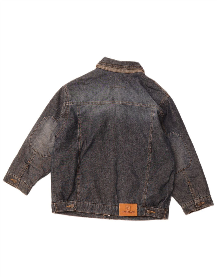 TIMBERLAND Boys Denim Jacket 5-6 Years Navy Blue Cotton