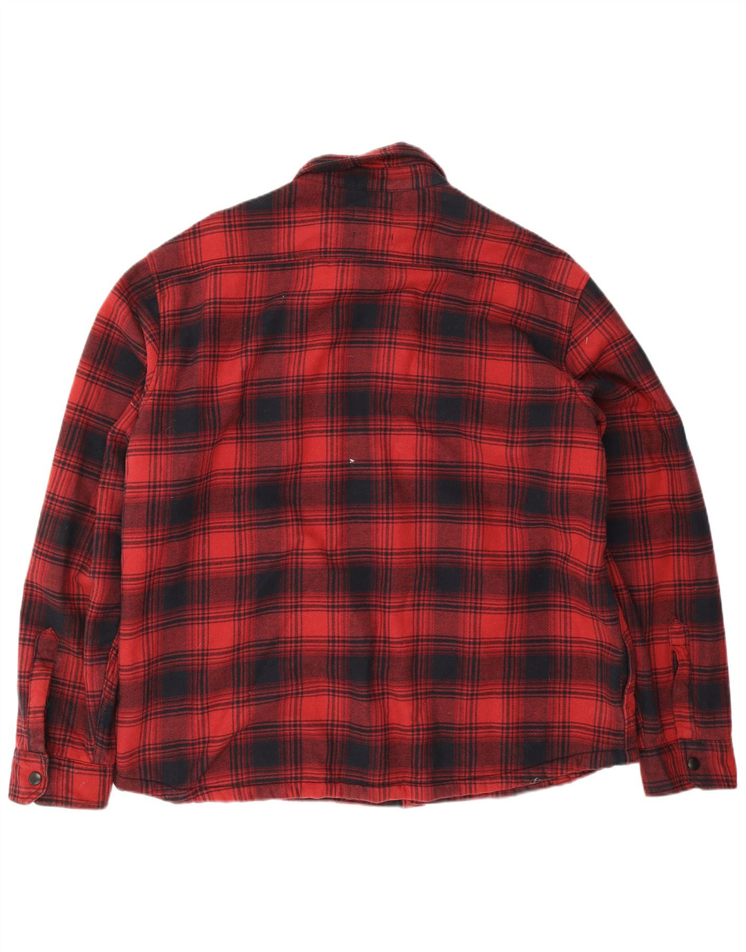 Marks & Spencer Camisa de franela regular para hombre, talla 2XL, cuadros rojos