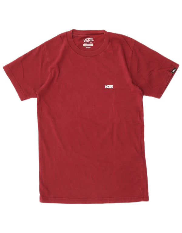 Vans Camiseta Classic Fit para Hombre Top XS Granate Algodón