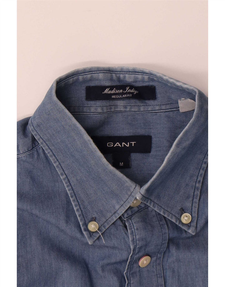 Camisa Gant Madison Regular Fit De Algodón Azul Medio
