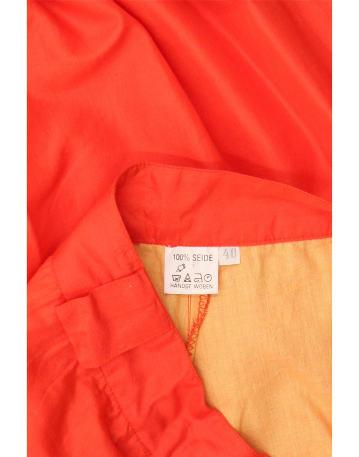 Vintage mujer pantalones cargo cónicos IT 40 Pequeño W26 L32 Seda Roja