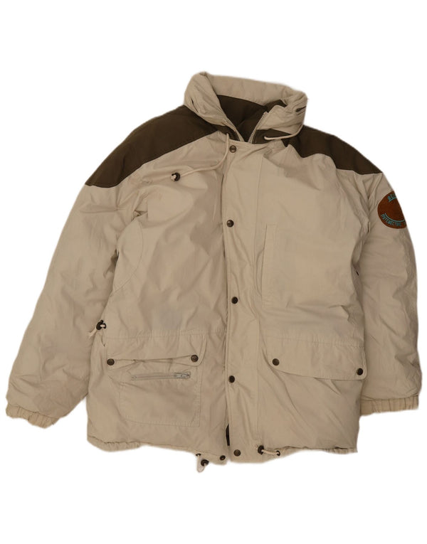 Stratos Chaqueta acolchada reversible con capucha para hombre UK 38 Medium Beige Colorblock