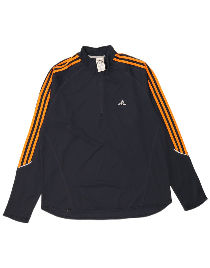 ADIDAS Mens Clima 365 Zip Neck Jersey Chándal Top XL Azul Marino
