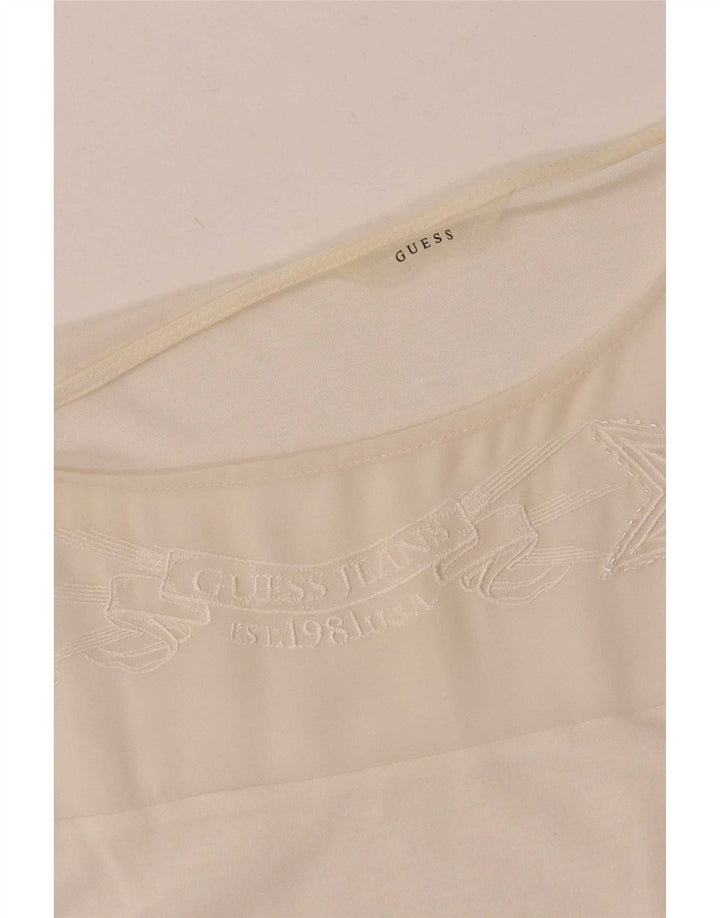 Guess Blusa Sin Mangas para Mujer UK 40 XL Blanco