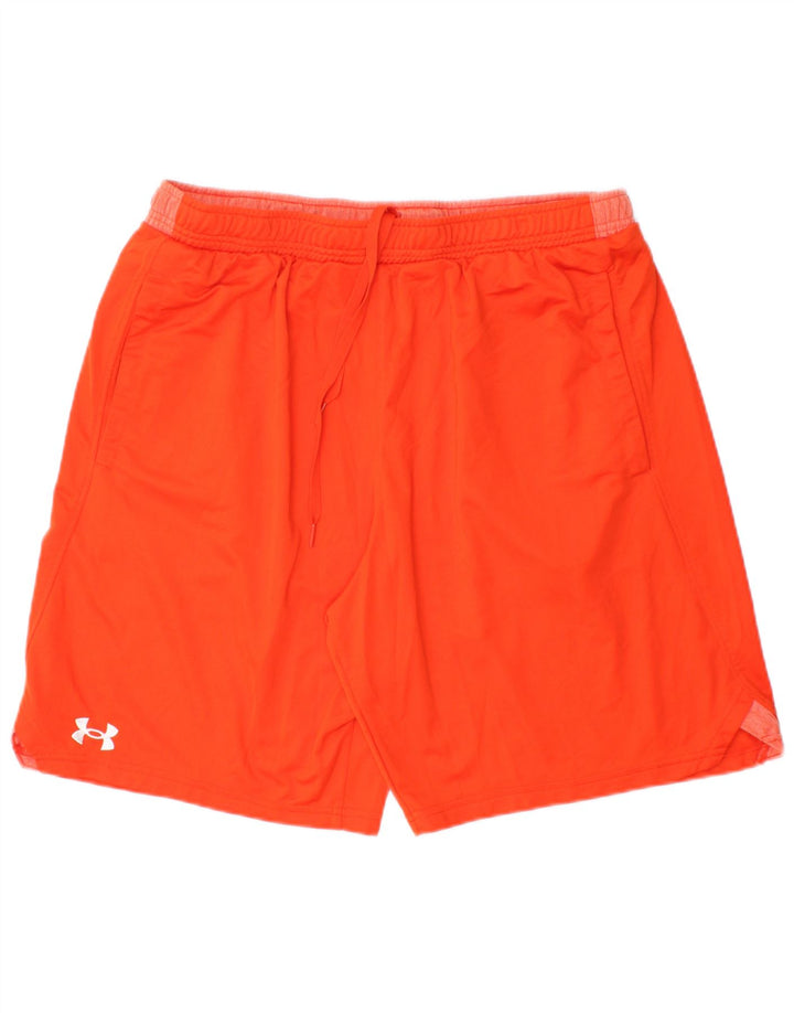 UNDER ARMOUR Pantalones cortos deportivos para hombre XL Naranja Poliéster
