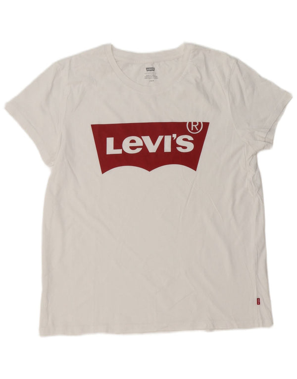 Levi's Camiseta gráfica para mujer Top UK 46 Large White