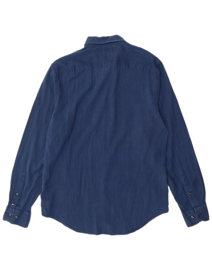 TOMMY HILFIGER Camisa New York Fit Algodón Azul Medio Hombre