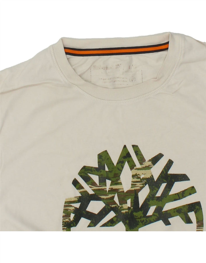TIMBERLAND Camiseta gráfica para hombre Top grande blanco