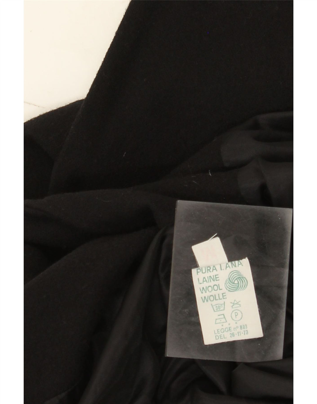 Vintage mujer 1 botón Blazer chaqueta Reino Unido 14 lana negra mediana