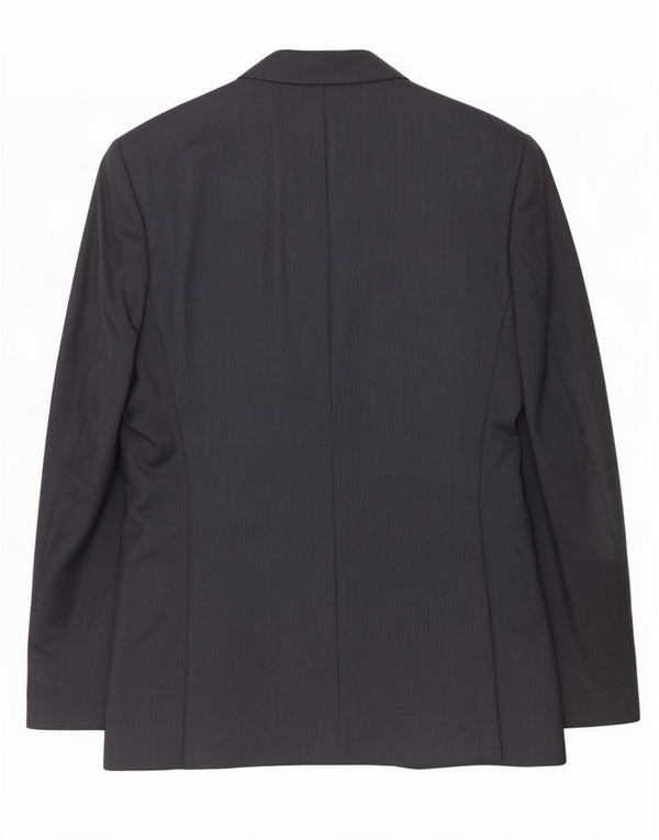 Zara Chaqueta tipo blazer de 2 botones para hombre EU 48 Poliéster a rayas azul marino mediano