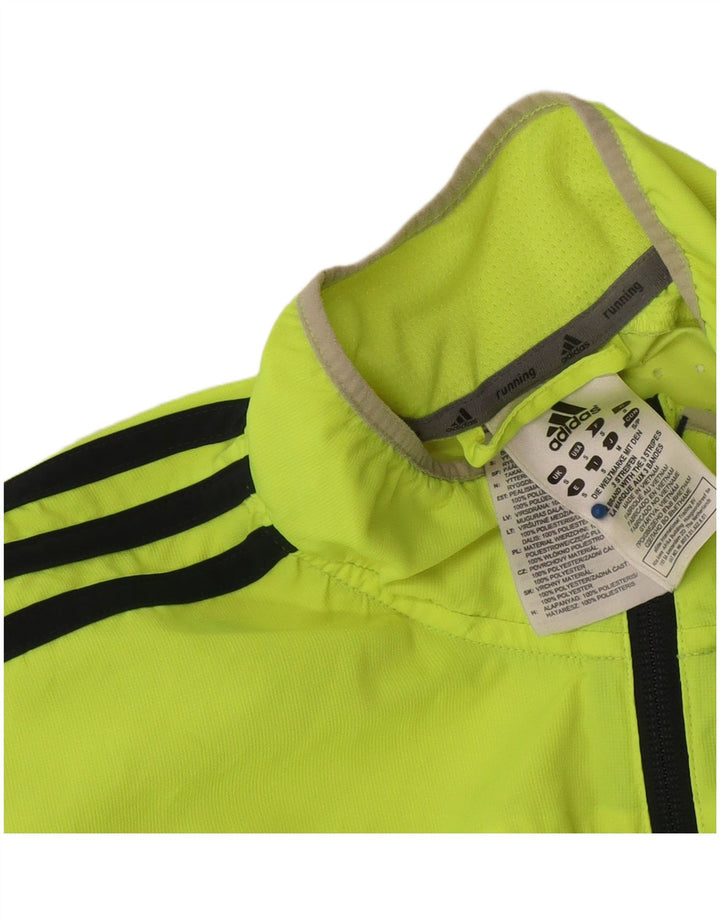 Adidas Hombre Running Chándal Top Chaqueta Pequeña Amarillo Poliéster