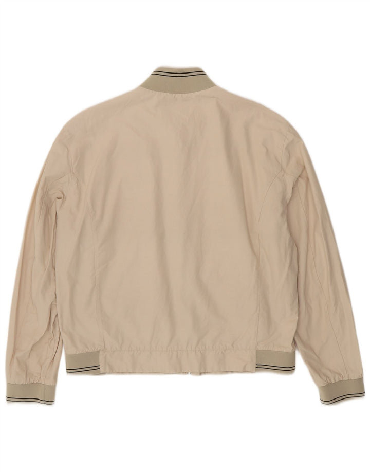 Fred Perry Chaqueta Bomber para Hombre UK 42 XL Nylon Beige