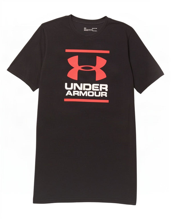 Under Armour Camiseta con gráfico de ajuste holgado Heat Gear para hombre, talla pequeña, color negro