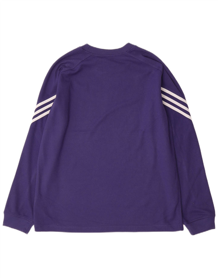 Adidas Hombre Top Manga Larga Poliéster Morado Medio