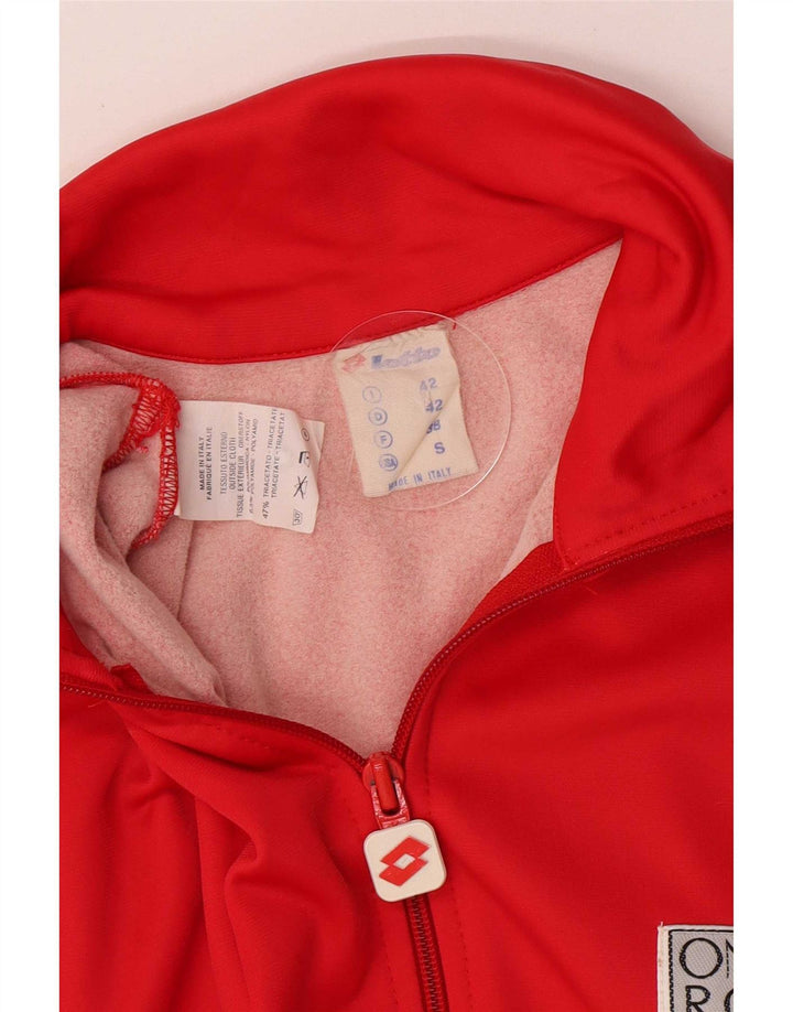 Lotto Chaqueta de chándal para mujer UK 10 Small Red Polyamide