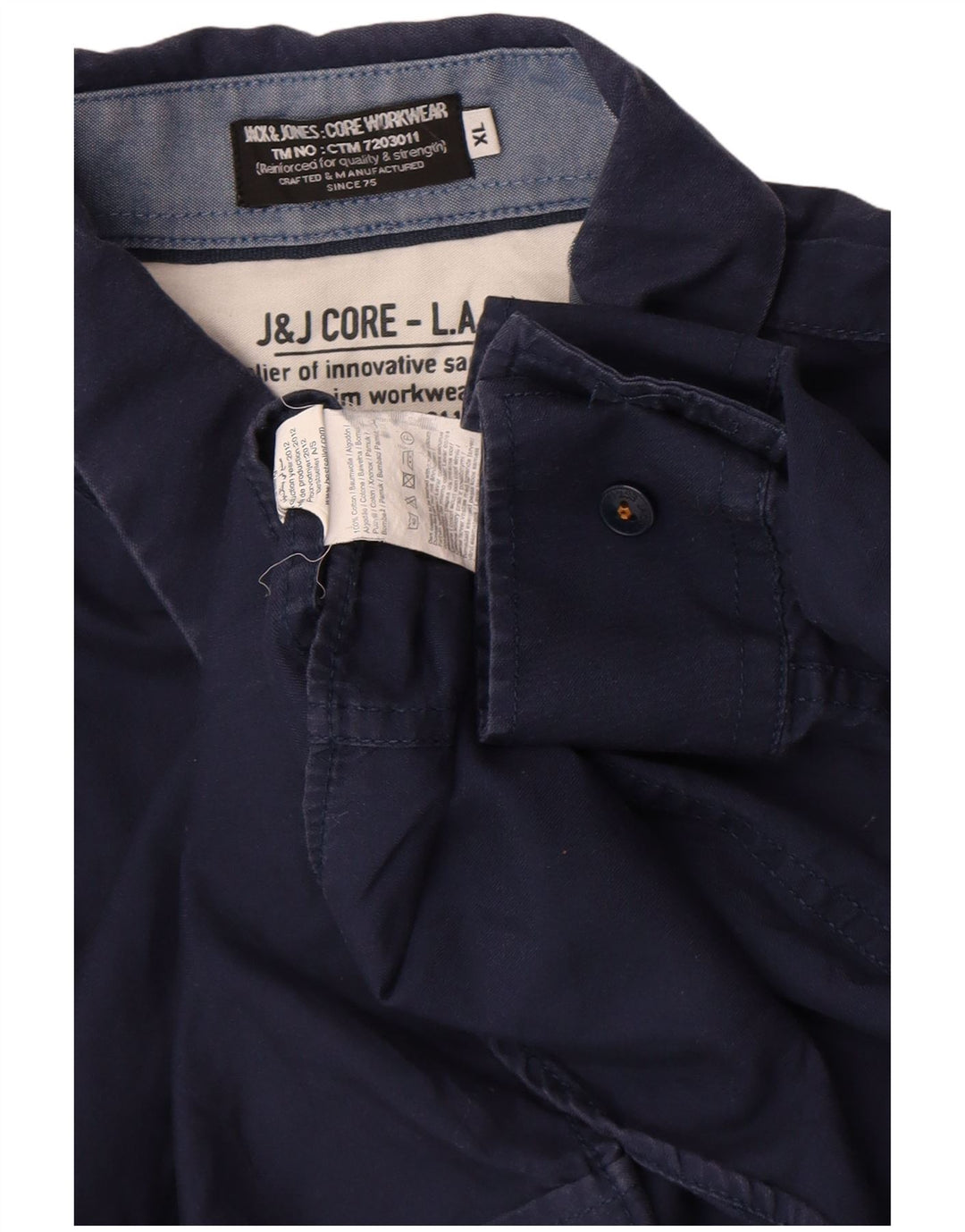 Camisa Jack & Jones Hombre XL Azul Marino Algodón