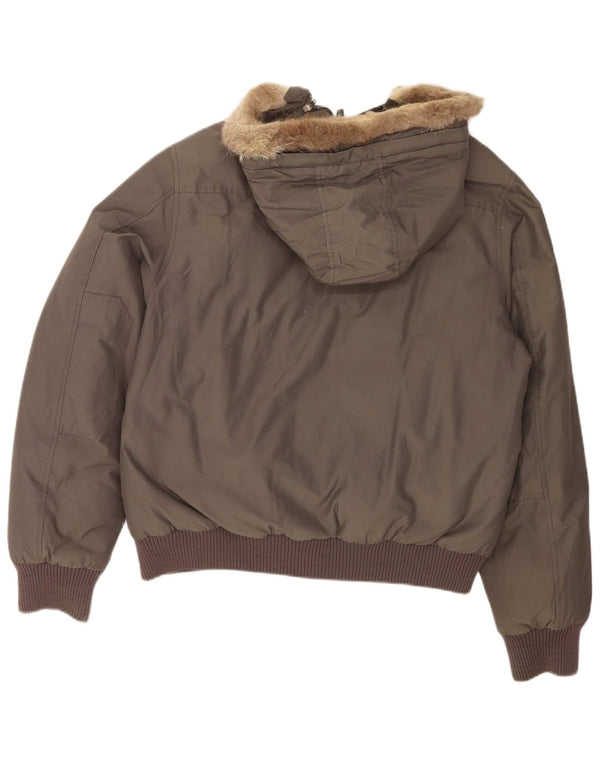 Woolrich Chaqueta bomber acolchada con capucha para hombre Reino Unido 40 Algodón gris grande