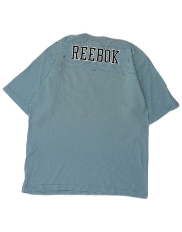 Reebok Camiseta gráfica para hombre Top Small Blue Cotton