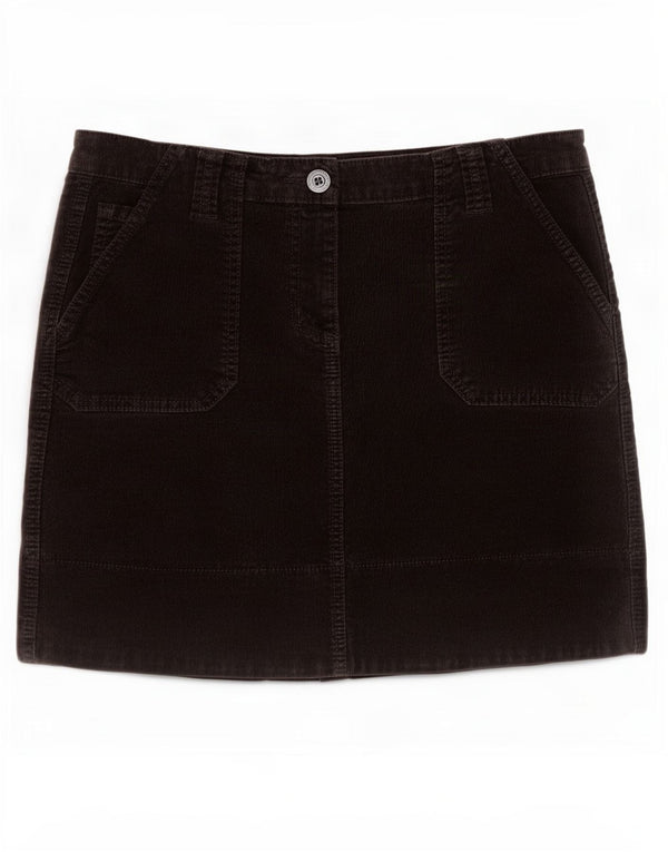 Marks & Spencer Minifalda para mujer UK 10 Small W27 Algodón negro