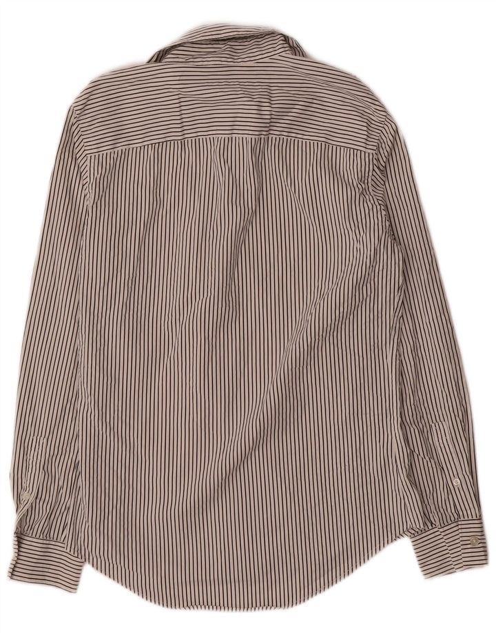 Zara Hombre Camisa Super Slim Fit Raya Pintada Blanca Mediana
