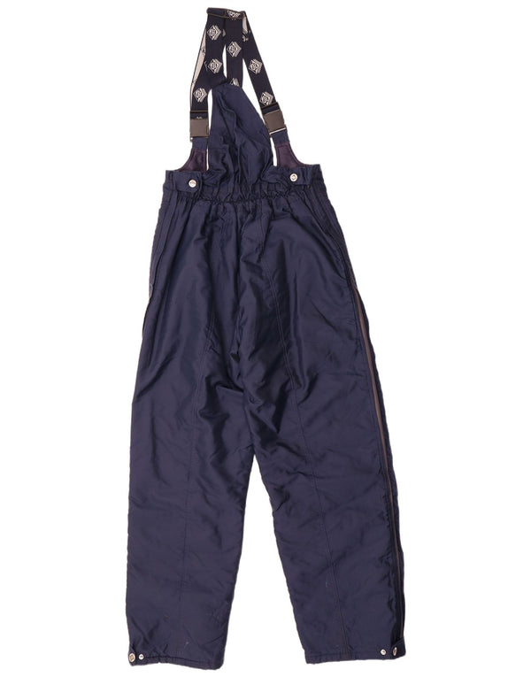 Vintage Hombre Dungarees Pantalones de Esquí XL Azul Marino Colorblock Poliamida