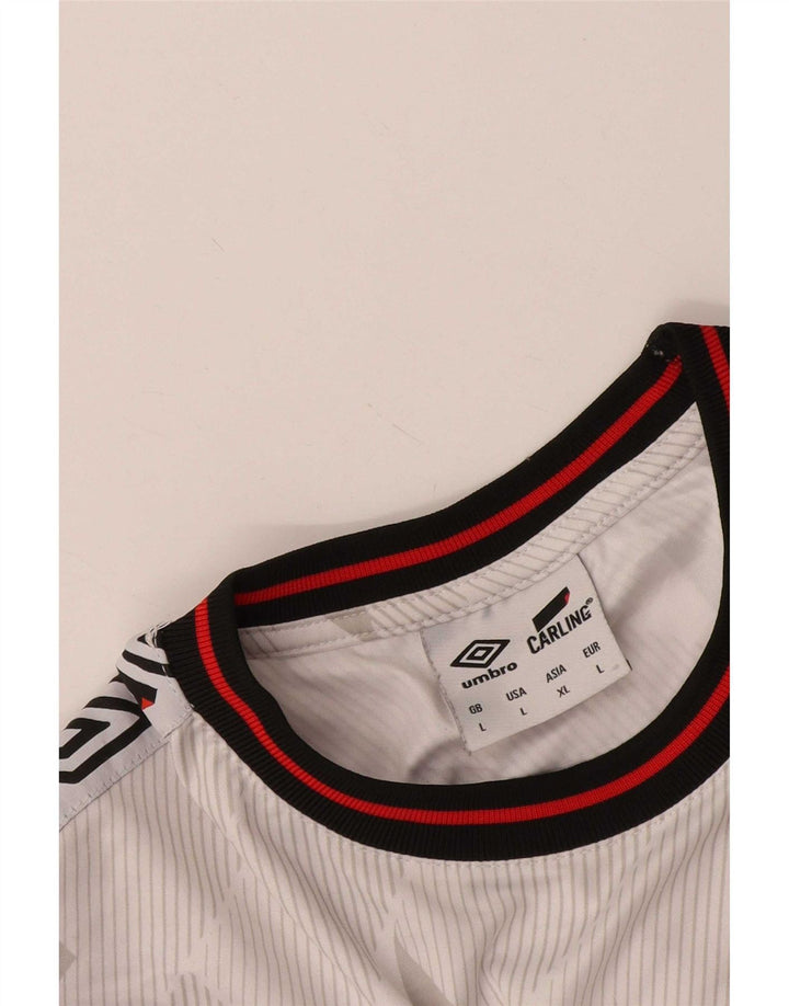 Umbro Hombre Camiseta Gráfica Top Grande Blanco Geométrico