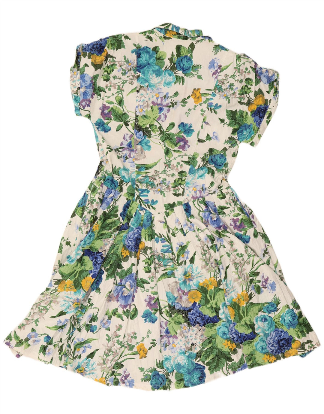 Express Vestido acampanado para mujer UK 44 Grande Blanco Floral