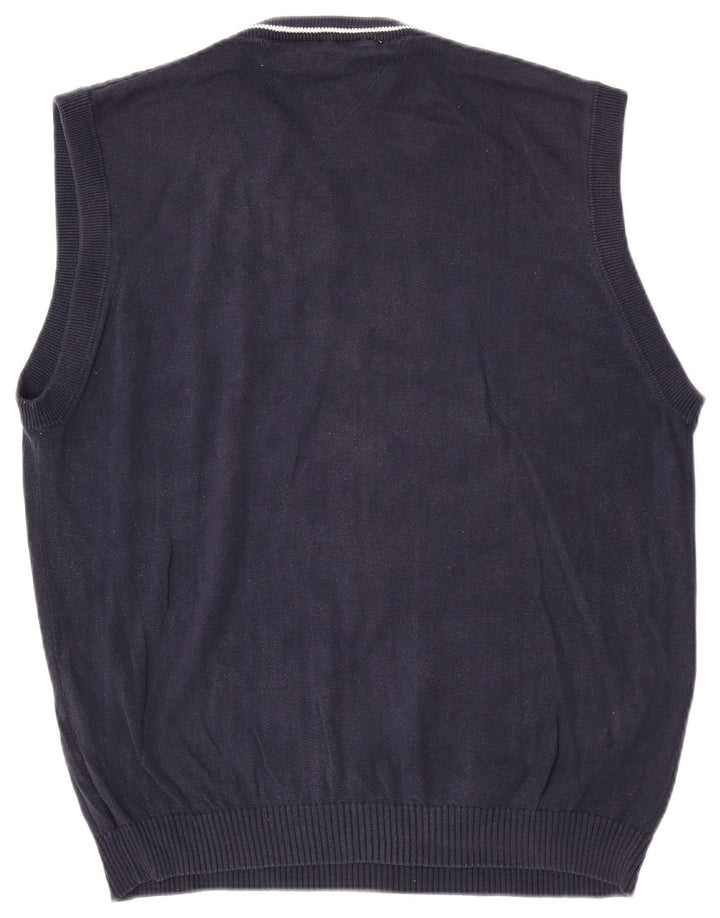 Tommy Hilfiger - Camiseta sin mangas para hombre, talla grande, algodón azul marino