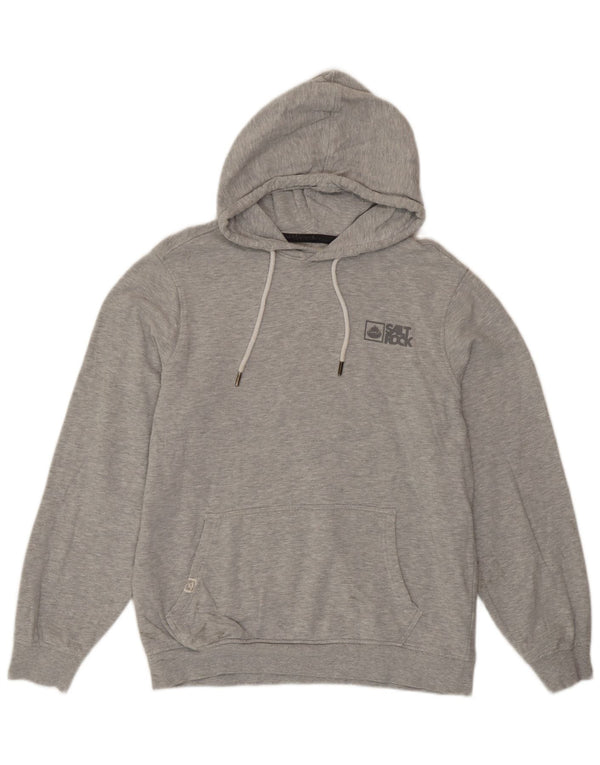 Saltrock Sudadera con capucha para mujer UK 12 Algodón moteado gris medio
