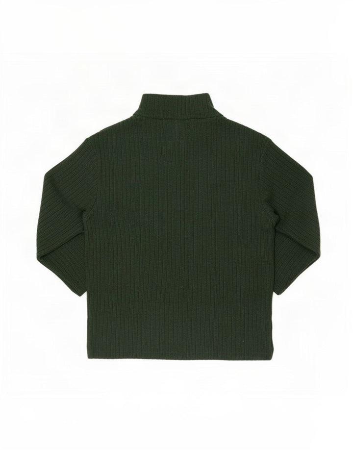Zara Mujer Blusa Corta Top UK 8 Small Viscosa Verde