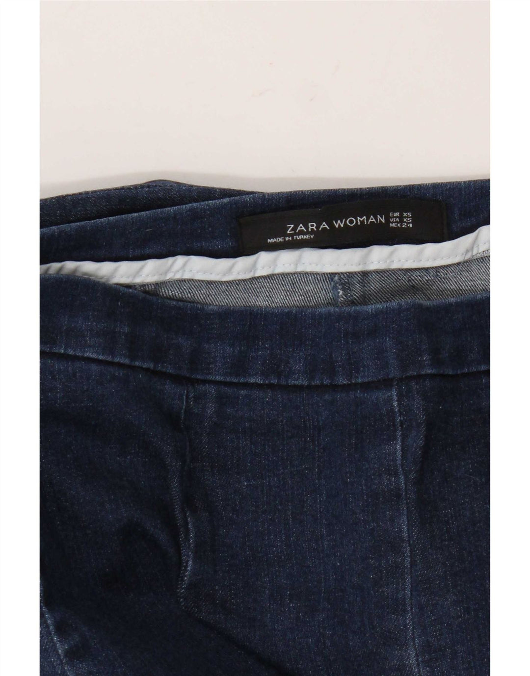 Zara Mujer Vaqueros Acampanados XS W24 L29 Azul Marino