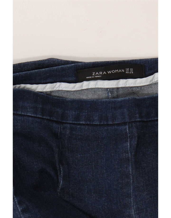 Zara Mujer Vaqueros Acampanados XS W24 L29 Azul Marino