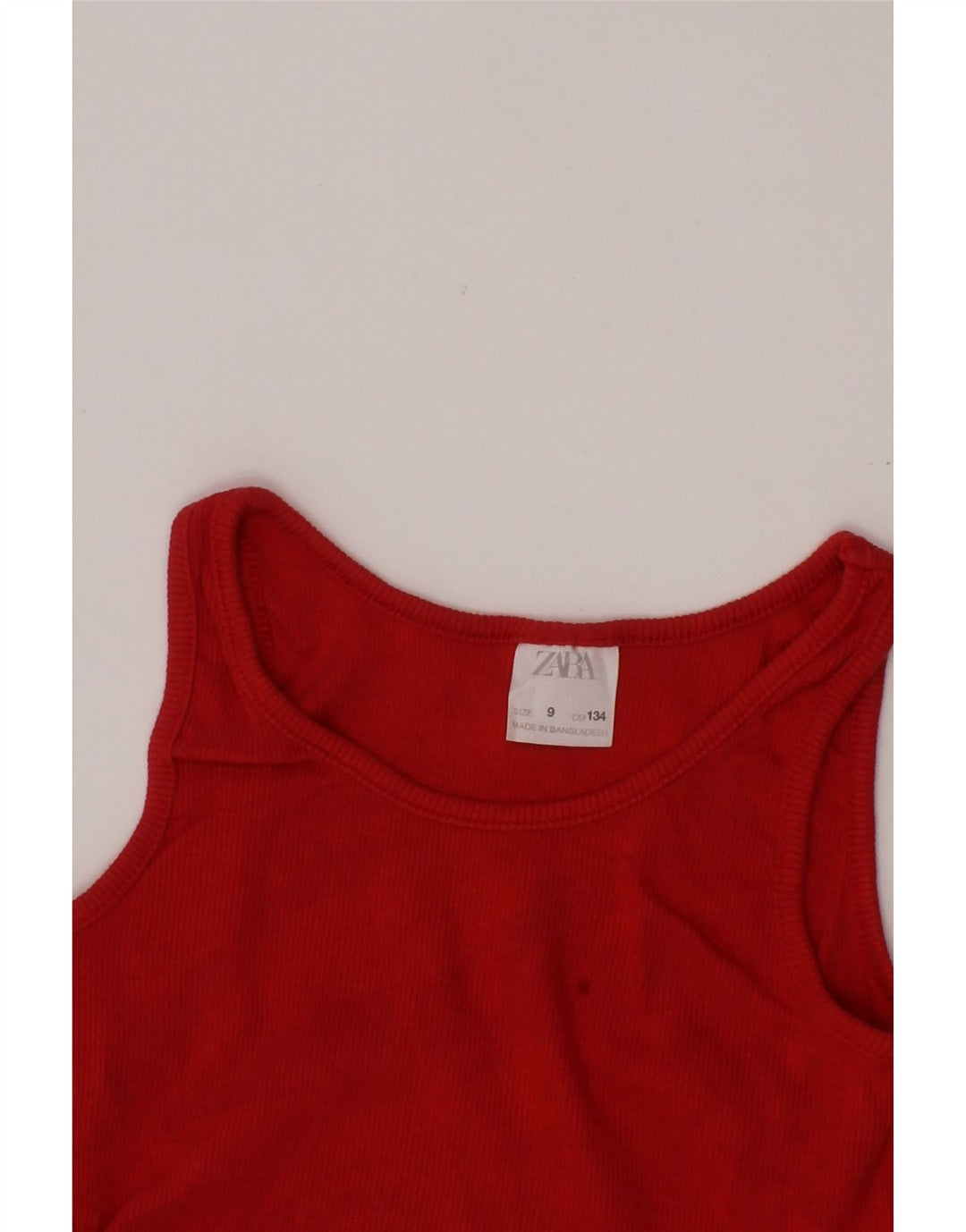 ZARA Blusa Niña Sin Mangas Top 8-9 Años Rojo