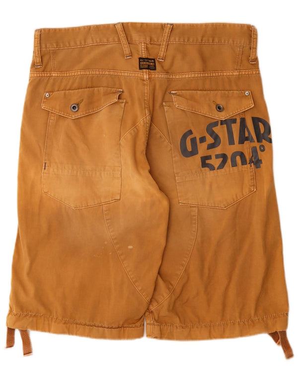 G-Star Mens Graphic Cargo Shorts W34 Grande Algodón Beige