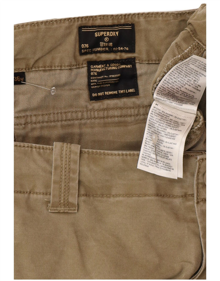 Superdry Shorts Cargo Para Hombre W36 Algodón Beige Grande