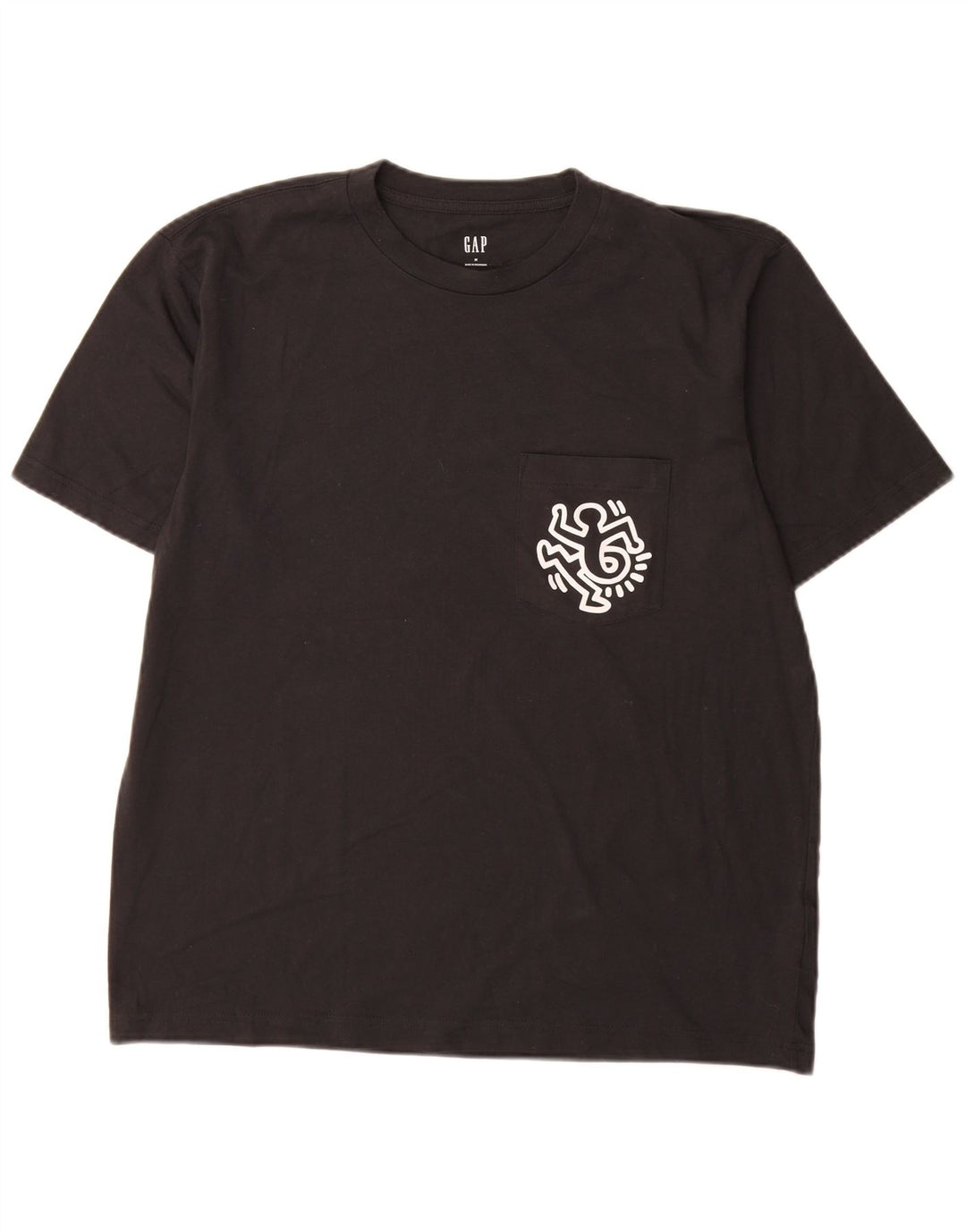 Gap - Camiseta gráfica para hombre, talla mediana, algodón negro