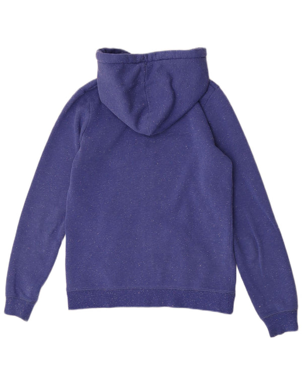 Animal Sudadera con capucha y cremallera para mujer Reino Unido 8 Pequeño Algodón moteado azul